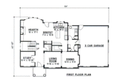 European Style House Plan - 4 Beds 3 Baths 3016 Sq/Ft Plan #67-693 