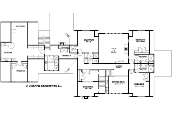 Floor Plan - Upper Floor for Country House Plan #928-276 - 4 bed, 4.5 bath