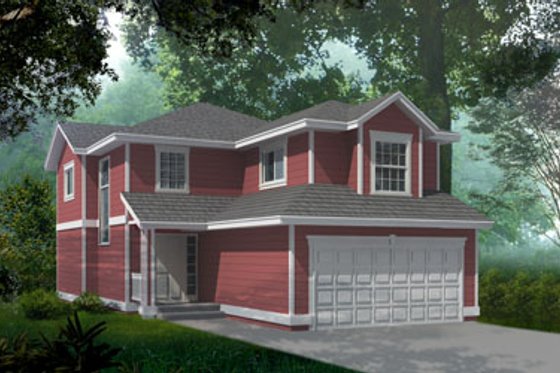 Exterior - Front Elevation for Traditional House Plan #100-413 - 3 bed, 2.5 bath