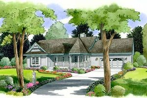 Country Exterior - Front Elevation Plan #312-518
