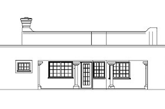 Exterior - Rear Elevation for Mediterranean House Plan #1-738 - 3 bed, 3 bath