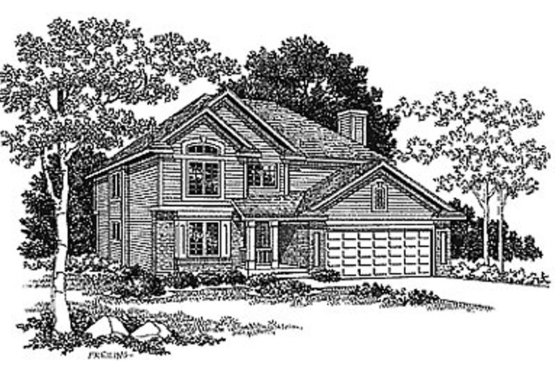 House Blueprint - Traditional Exterior - Front Elevation Plan #70-307