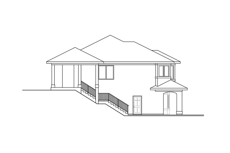 House Blueprint - Exterior - Other Elevation for Adobe / Southwestern House Plan #124-1193 - 3 bed, 2.5 bath
