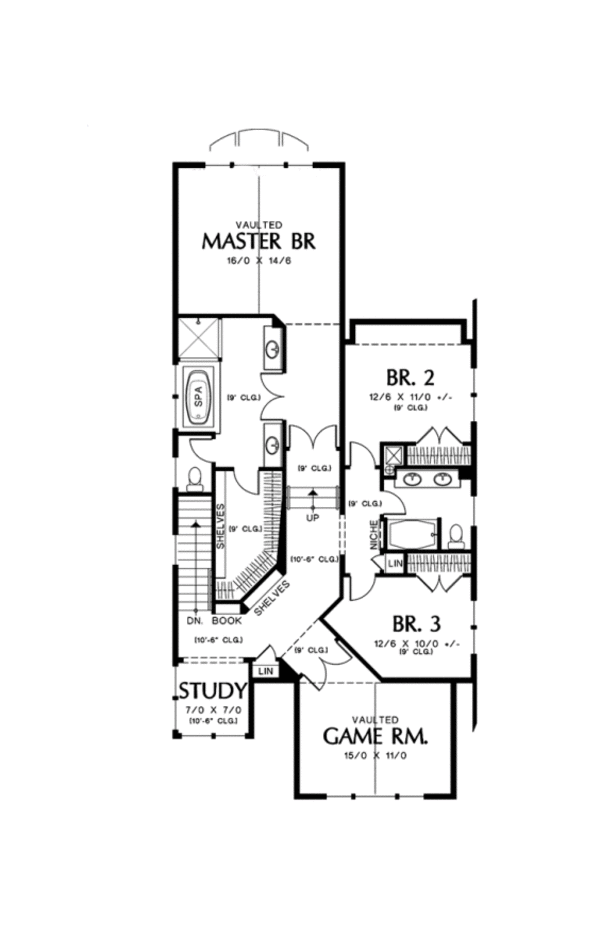 House Plan Design - Craftsman Floor Plan - Upper Floor Plan #48-264