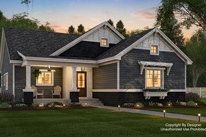 Craftsman Exterior - Front Elevation Plan #51-1388