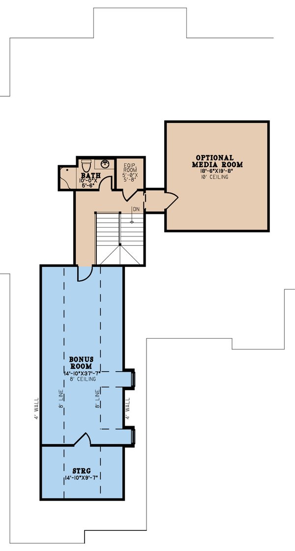 Architectural House Design - European Floor Plan - Upper Floor Plan #923-277
