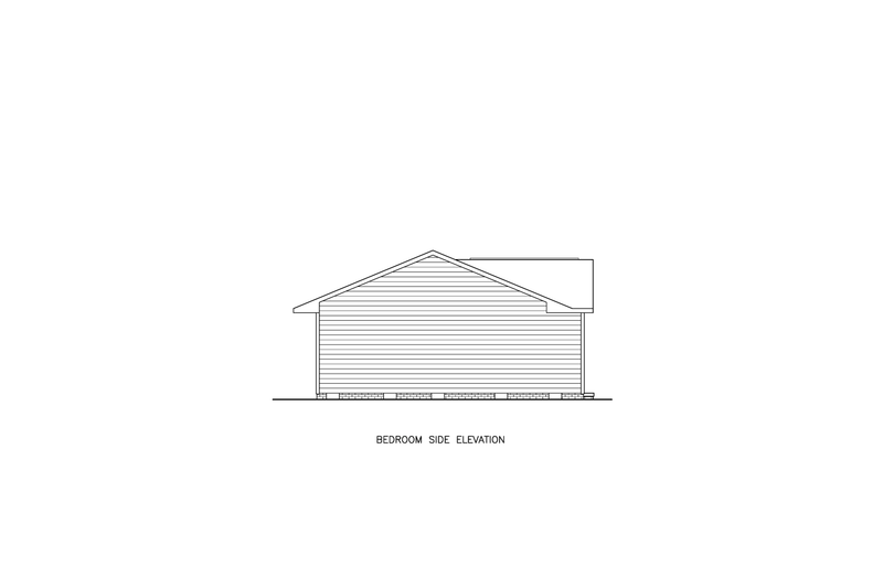 Dream House Plan - Exterior - Other Elevation for Ranch House Plan #54-650 - 2 bed, 1 bath