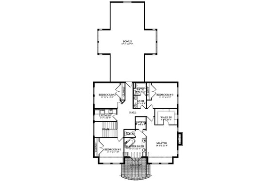 Floor Plan - Upper Floor for Farmhouse House Plan #1060-44 - 6 bed, 3.5 bath