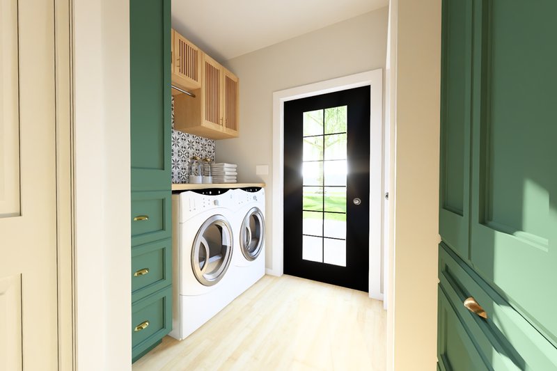 House Blueprint - Interior - Laundry 1 for Farmhouse House Plan #126-247 - 3 bed, 2 bath