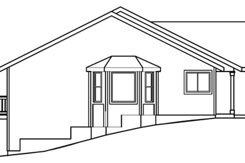 House Plan Design - Exterior - Other Elevation for Country House Plan #124-368 - 3 bed, 2 bath