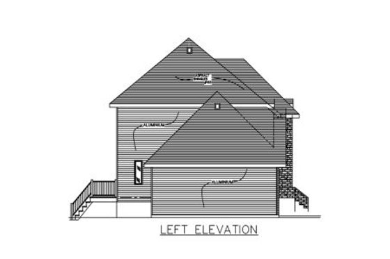 Exterior - Other Elevation for European House Plan #138-318 - 3 bed, 1.5 bath