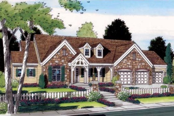 Exterior - Front Elevation for Traditional House Plan #312-166 - 4 bed, 2.5 bath