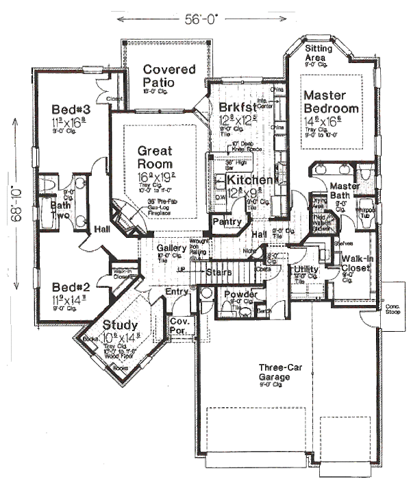 Dream House Plan - European Floor Plan - Main Floor Plan #310-984