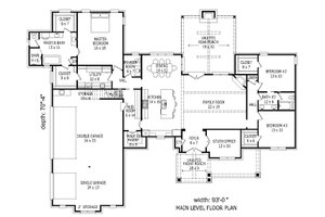 Floor Plan - Main Floor for European House Plan #932-22 - 3 bed, 2.5 bath