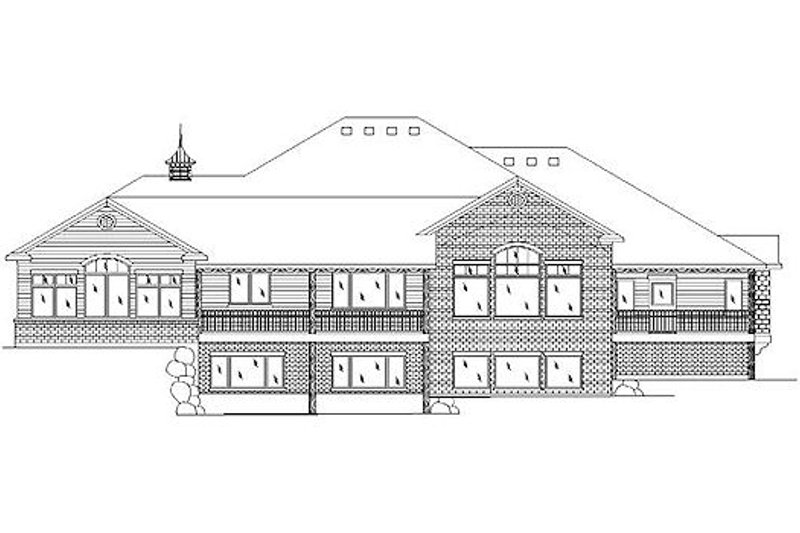 Architectural House Design - Exterior - Rear Elevation for European House Plan #5-229 - 3 bed, 2 bath