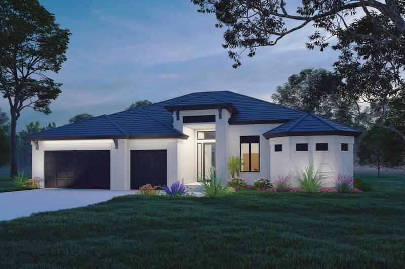 House Design - Exterior - Front Elevation 3 for Contemporary House Plan #930-550 - 3 bed, 3 bath