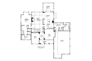 Floor Plan - Main Floor for Traditional House Plan #901-100 - 3 bed, 2.5 bath