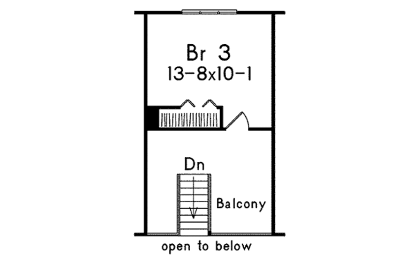 Dream House Plan - Floor Plan - Upper Floor for Cottage House Plan #57-488 - 3 bed, 1 bath