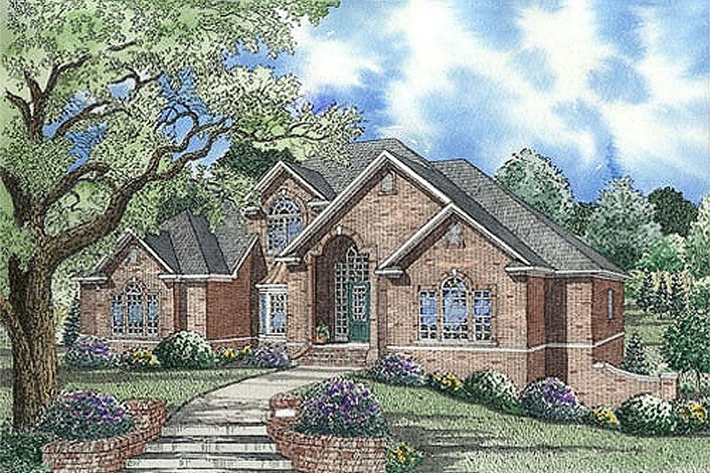 Dream House Plan - European Exterior - Front Elevation Plan #17-2006