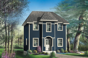 European Exterior - Front Elevation Plan #25-4725