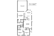 European Style House Plan - 3 Beds 2 Baths 1281 Sq/Ft Plan #424-102 