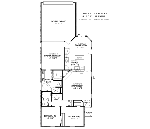 European Floor Plan - Main Floor Plan #424-102