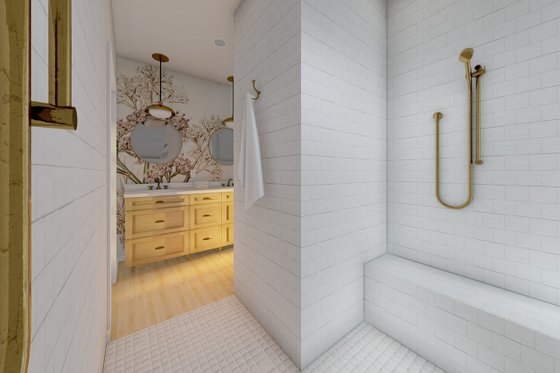 Interior - Master Bathroom 1 for Farmhouse House Plan #126-175 - 2 bed, 2 bath