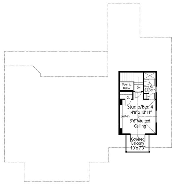 Architectural House Design - Cottage Floor Plan - Upper Floor Plan #938-87