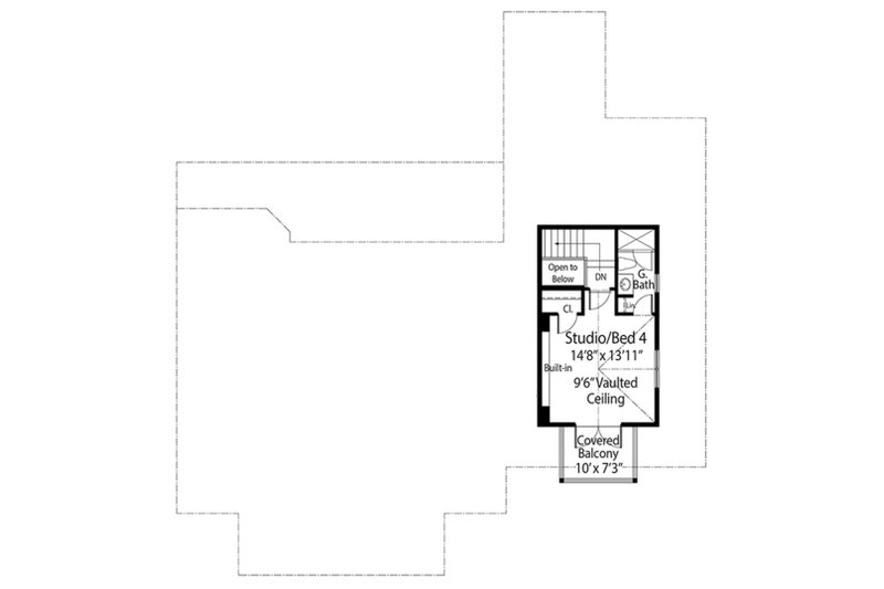 Home Plan - Floor Plan - Upper Floor for Cottage House Plan #938-87 - 4 bed, 3 bath