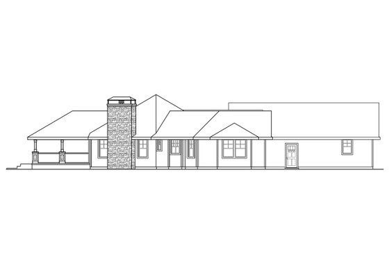 Exterior - Other Elevation for Country House Plan #124-915 - 3 bed, 2.5 bath