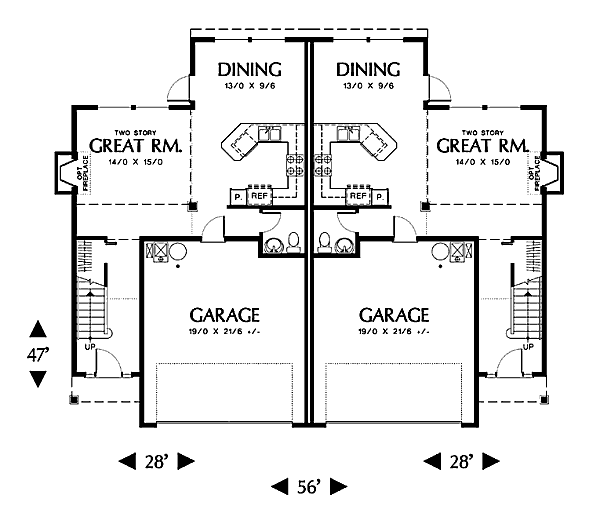 Architectural House Design - Traditional Floor Plan - Main Floor Plan #48-154