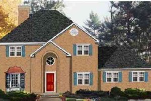 Colonial Exterior - Front Elevation Plan #3-203