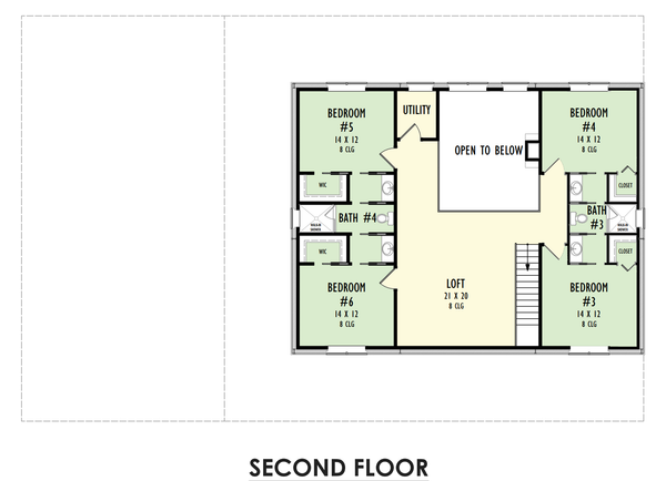 Architectural House Design - Barndominium Floor Plan - Upper Floor Plan #1092-49