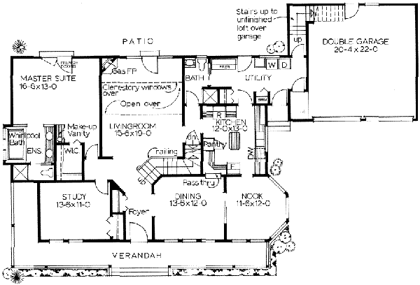 Country Floor Plan - Main Floor Plan #126-102