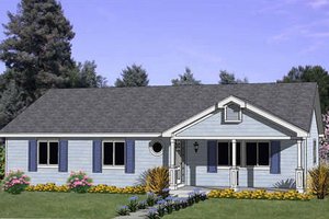 Ranch Exterior - Front Elevation Plan #116-237