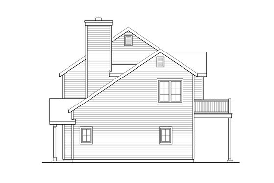 Exterior - Other Elevation for Craftsman House Plan #22-627 - 2 bed, 2 bath