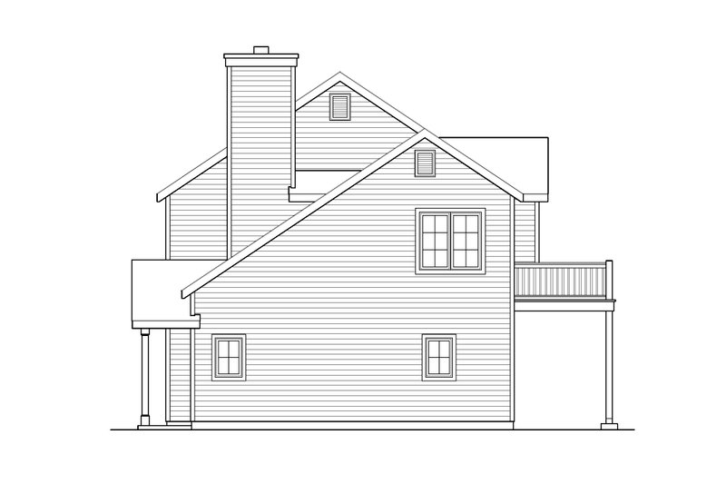 Home Plan - Exterior - Other Elevation for Craftsman House Plan #22-627 - 2 bed, 2 bath