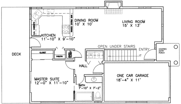Architectural House Design - Traditional Floor Plan - Main Floor Plan #117-188