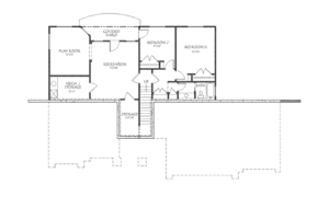 Floor Plan - Lower Floor for Adobe / Southwestern House Plan #24-286 - 5 bed, 3 bath
