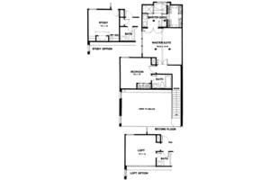 Floor Plan - Upper Floor for Traditional House Plan #141-182 - 3 bed, 3 bath