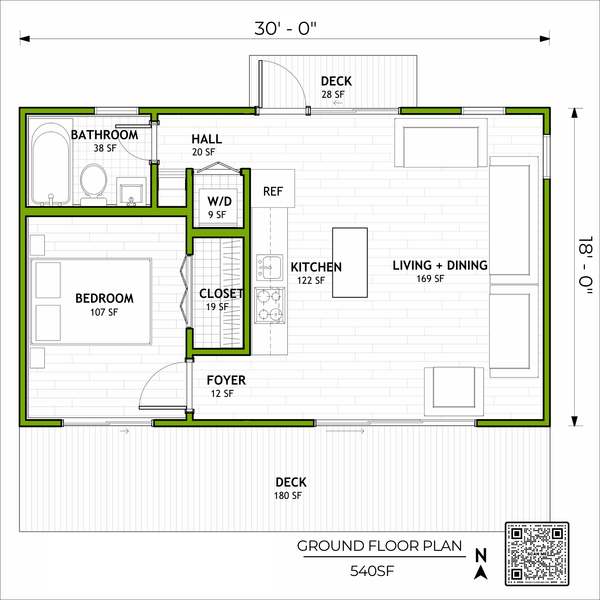 Modern Floor Plan - Main Floor Plan #1106-2