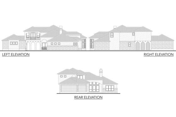Exterior - Other Elevation for Mediterranean House Plan #80-207 - 4 bed, 4 bath