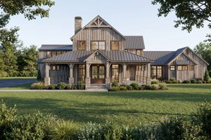Home Plan - Exterior - Front Elevation for Farmhouse House Plan #923-496 - 4 bed, 4.5 bath