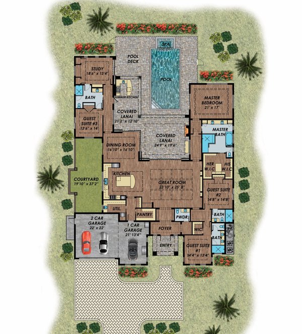 Contemporary Floor Plan - Main Floor Plan #548-34