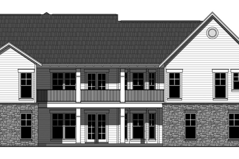 House Blueprint - Exterior - Rear Elevation for Country House Plan #21-459 - 3 bed, 2 bath