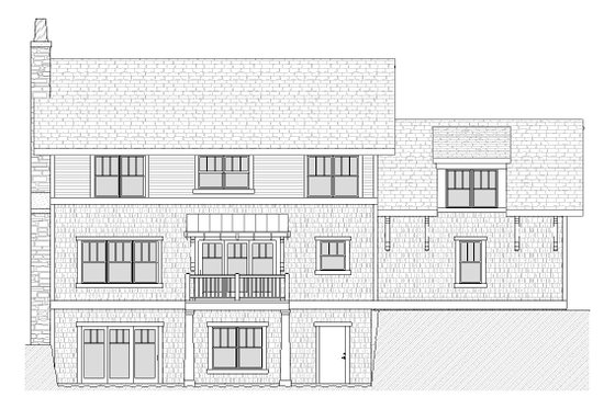 Exterior - Rear Elevation for Craftsman House Plan #901-74 - 3 bed, 2.5 bath