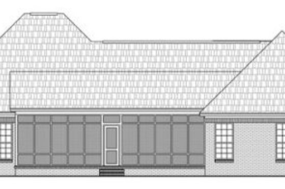 Exterior - Rear Elevation for European House Plan #21-256 - 4 bed, 3 bath