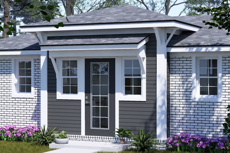 House Blueprint - Exterior - Other Elevation for Modern House Plan #513-2472 - 2 bed, 2 bath
