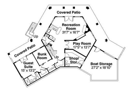 Floor Plan - Upper Floor for Contemporary House Plan #124-850 - 5 bed, 3.5 bath