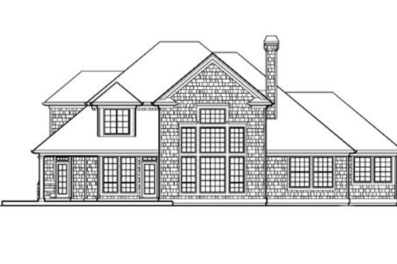 Exterior - Rear Elevation for Craftsman House Plan #48-116 - 3 bed, 2.5 bath